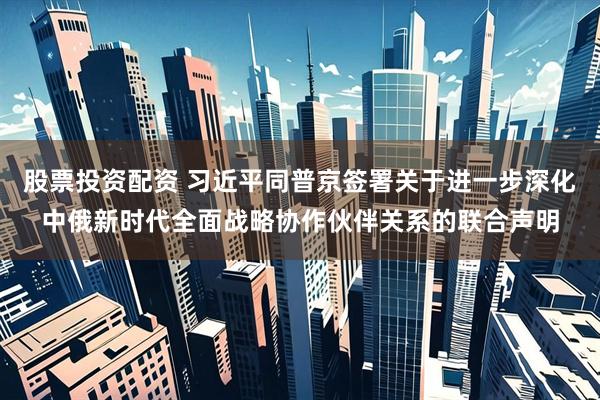 股票投资配资 习近平同普京签署关于进一步深化中俄新时代全面战略协作伙伴关系的联合声明
