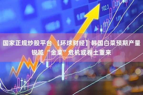 国家正规炒股平台 【环球财经】韩国白菜预期产量锐减 “金菜”危机或卷土重来