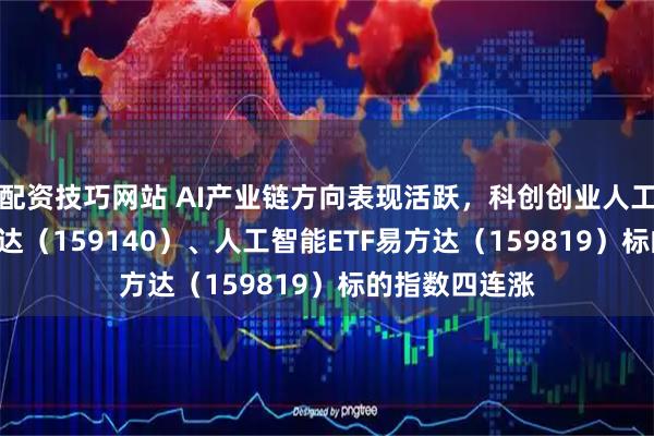 配资技巧网站 AI产业链方向表现活跃，科创创业人工智能ETF易方达（159140）、人工智能ETF易方达（159819）标的指数四连涨